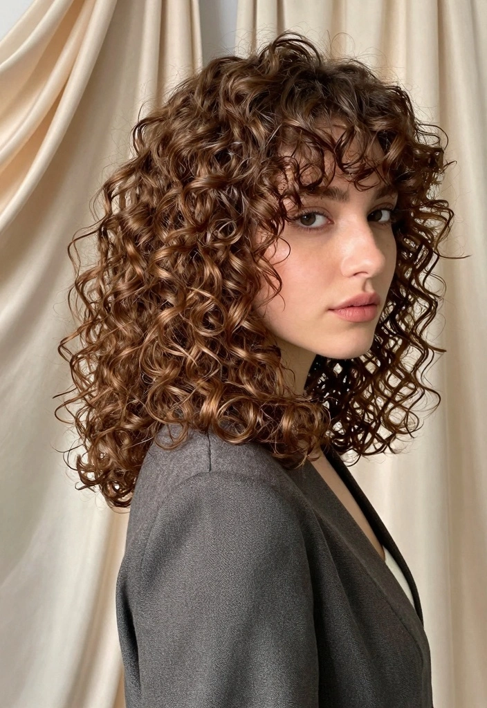 16 90s Layered Hair Ideas: Soft Retro Layers for Curly Textures - 8. Side-Swept Layers 1