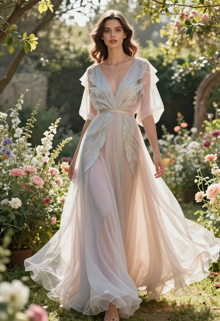 16 Angel Outfit Dress To Impress Ideas That Stand Out - 1. Ethereal Maxi Dress with Wing Details 1