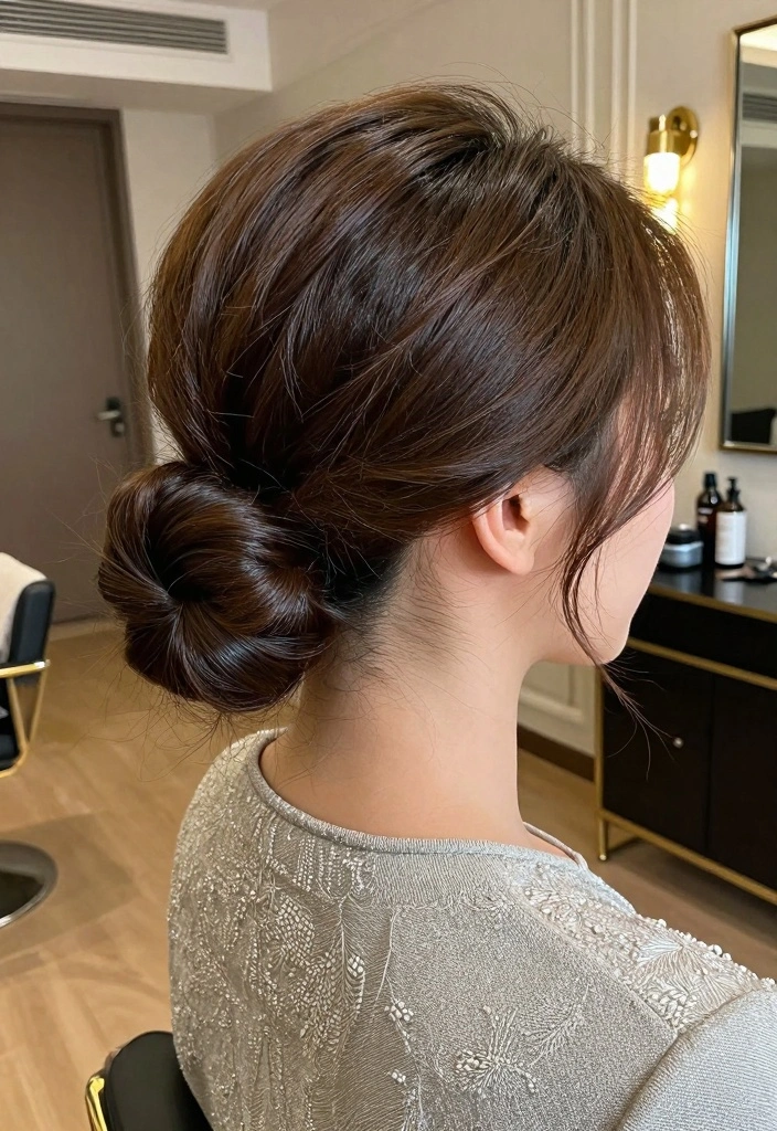 16 Back to School Hairstyles Ideas: Easy Cute Looks - 11. Chic Low Bun 1