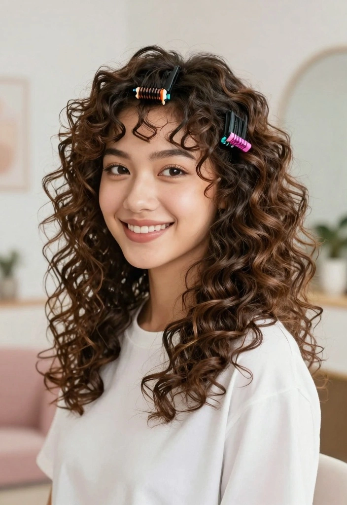 16 Back to School Hairstyles Ideas: Easy Cute Looks - 15. Soft Curls with Clip-Ins 1