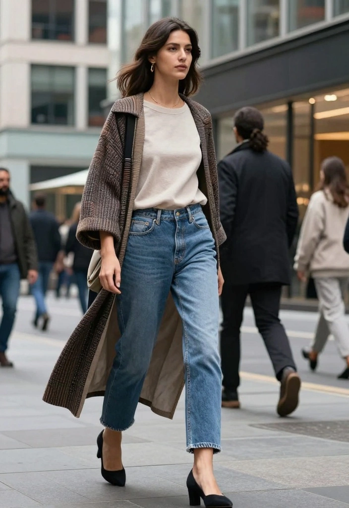 16 Baddie Boyfriend Jeans Outfit Ideas For Women - 16. Layered Looks with Boyfriend Jeans 1