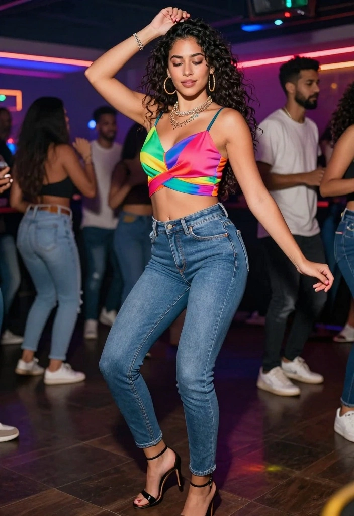 16 Baddie Boyfriend Jeans Outfit Ideas For Women - 4. Trendy Crop Top + Boyfriend Jeans 1