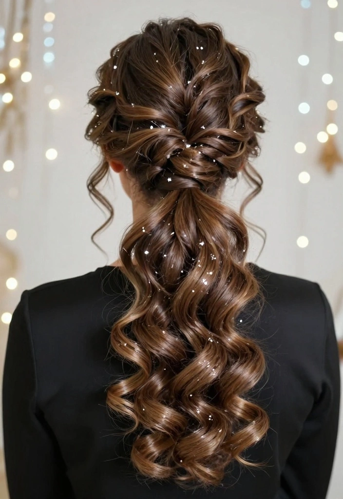 16 Birthday Hairstyles Ideas Party Ready Glam - 15. Spiral Curls with Glitter 1