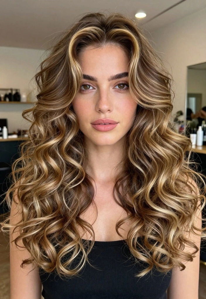 16 Blonde Hair With Brown Highlights Ideas: Balanced Blend - 2. Dimensional Chocolate Swirls 1