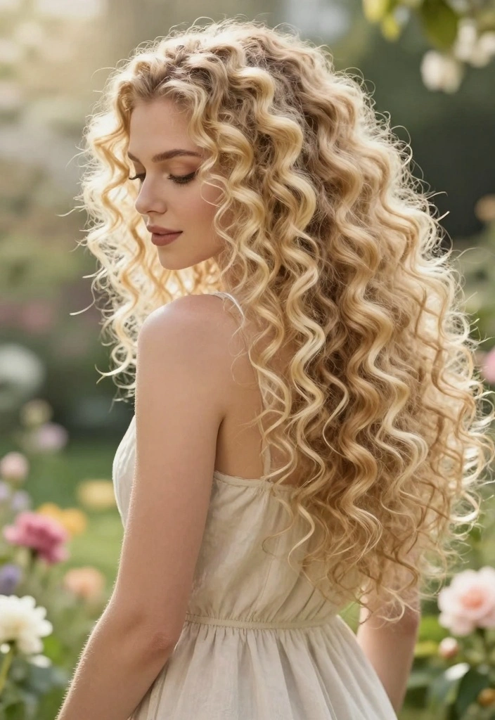 16 Blonde Layered Hair Ideas for Soft Movement - 4. Long Layered Curls 1
