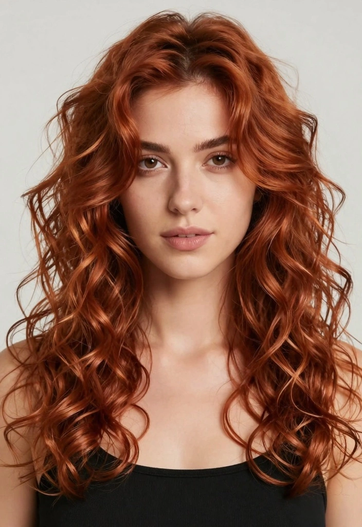 16 Brown Copper Hair Ideas: Warm Radiant Tones Perfect for Curly Textures - 13. Fiery Copper Curls with Contrast Underlayer 1