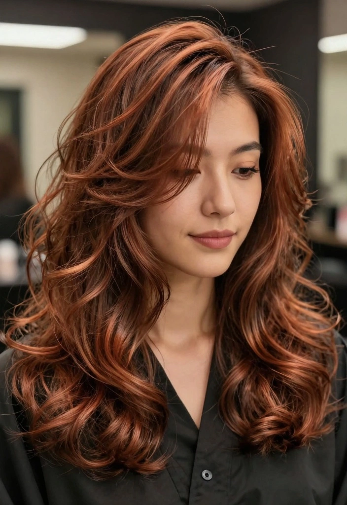 16 Brown Copper Hair Ideas: Warm Radiant Tones Perfect for Curly Textures - 8. Copper and Brown Balayage for Curly Hair 1