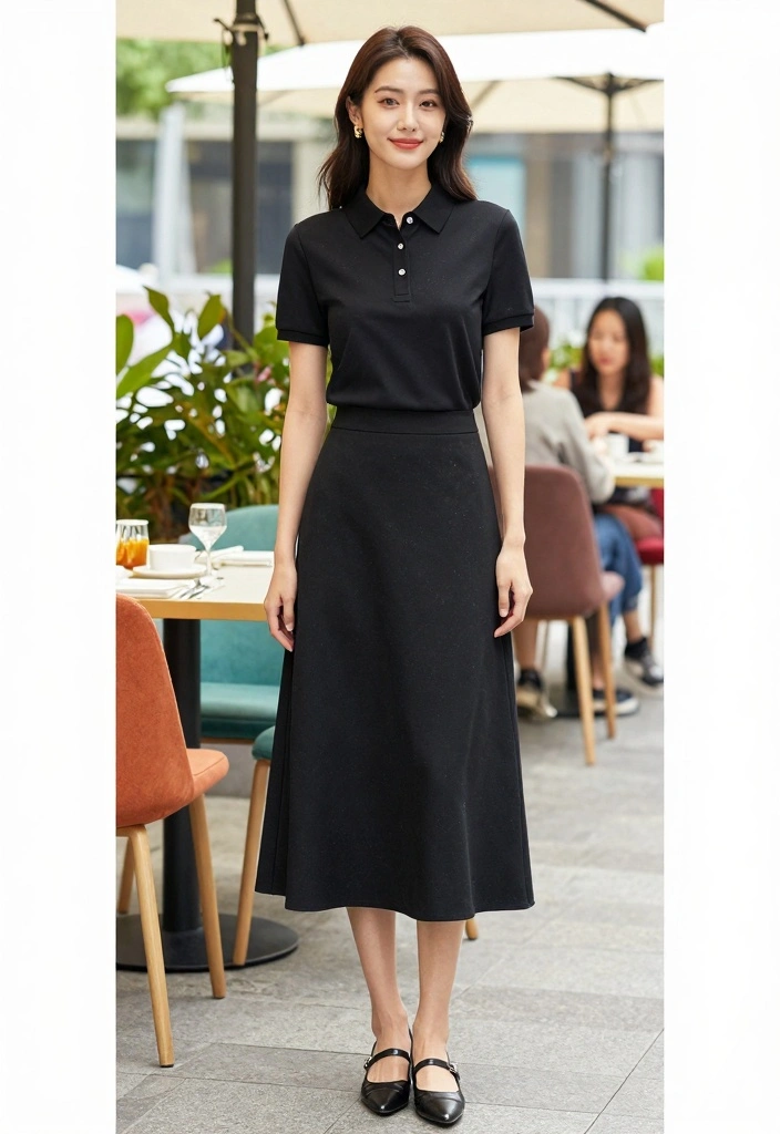16 Casual Long Black Skirt Outfit Ideas You Will Love - 16. Smart-Casual Fusion 1