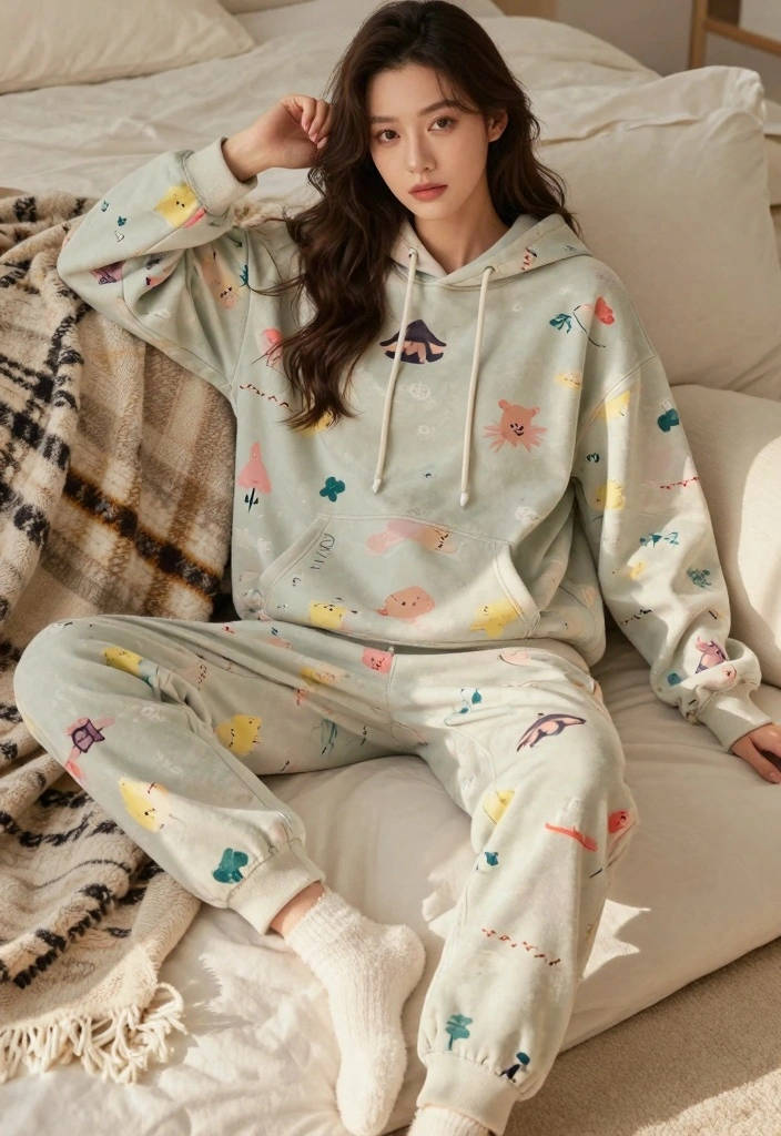 16 Cozy and Chic Slumber Party Outfit Ideas For Women - 1. Oversized Hoodie and Joggers 1