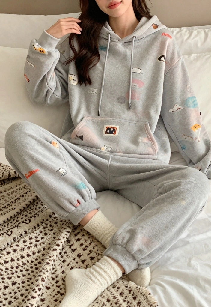 16 Cozy and Chic Slumber Party Outfit Ideas For Women - 1. Oversized Hoodie and Joggers 1