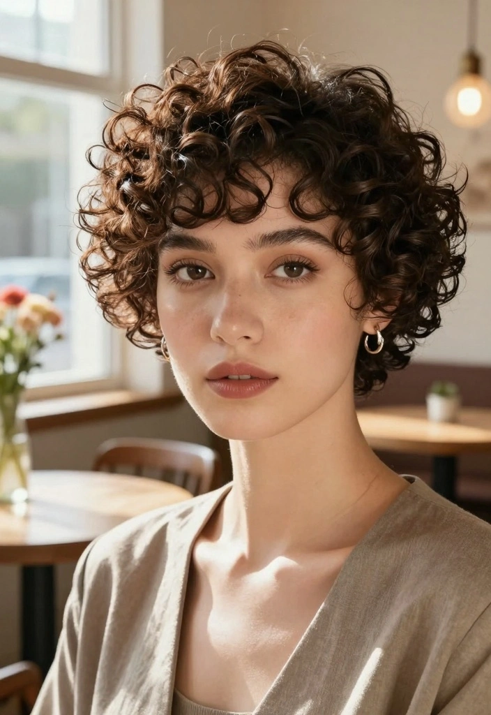 16 Curly Short Hair Ideas: Fresh Bouncy Looks - 1. The Chic Curly Pixie Cut 1