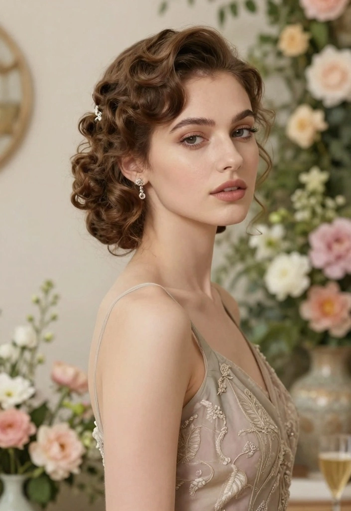 16 Curly Short Hair Ideas: Fresh Bouncy Looks - 11. Vintage Inspired Curl Set 1