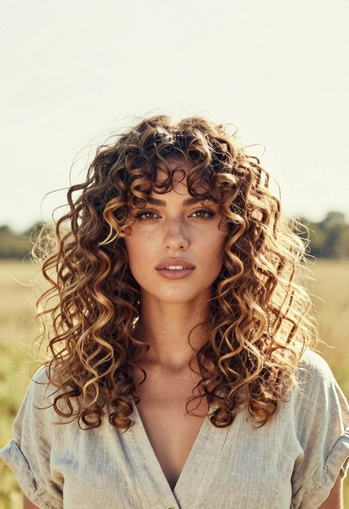 16 Curly Short Hair Ideas: Fresh Bouncy Looks - 13. Curly Hair with Highlights 1