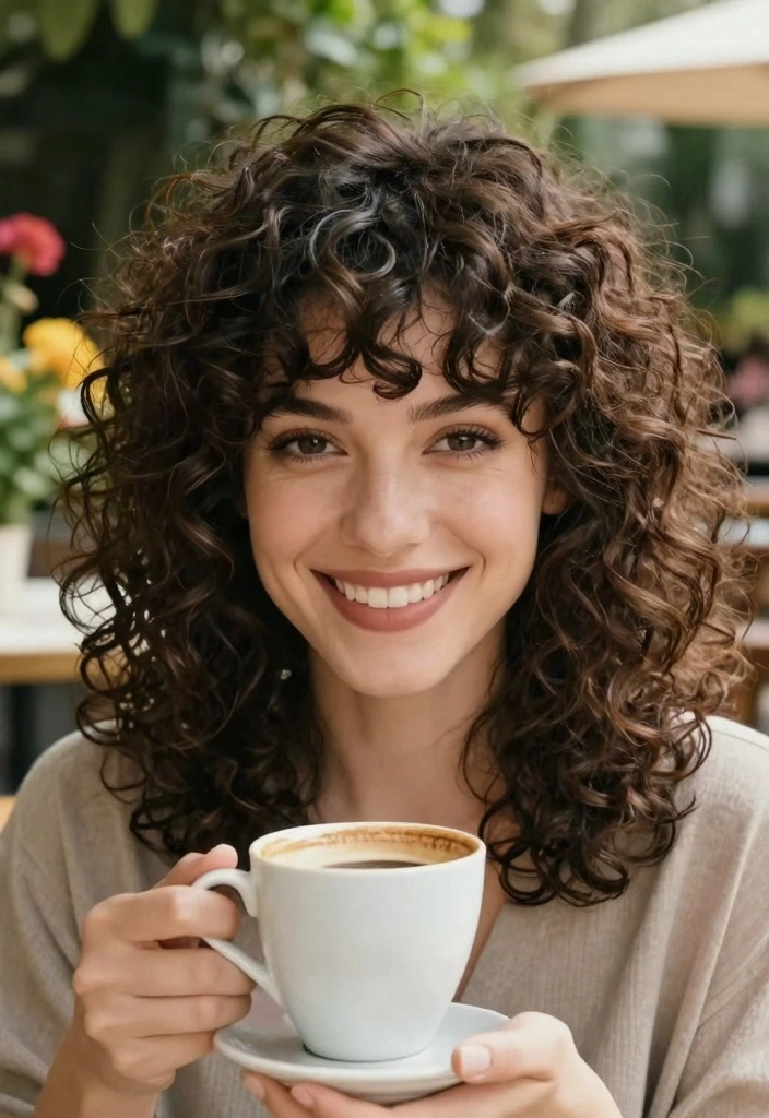 16 Curly Short Hair Ideas: Fresh Bouncy Looks - 4. Bouncy Curls with Bangs 1