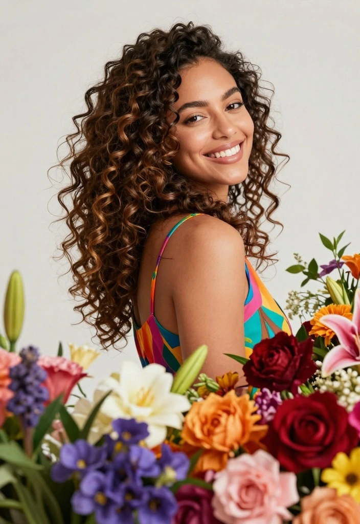 16 Curly Short Hair Ideas: Fresh Bouncy Looks - 8. Curly Half-Up, Half-Down 1