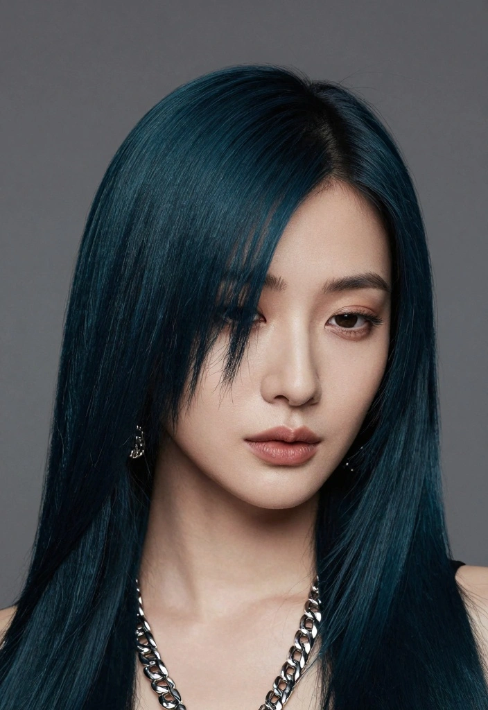 16 Dark Blue Hair Ideas for Moody Statement Looks - 4. Dark Teal Majesty 1