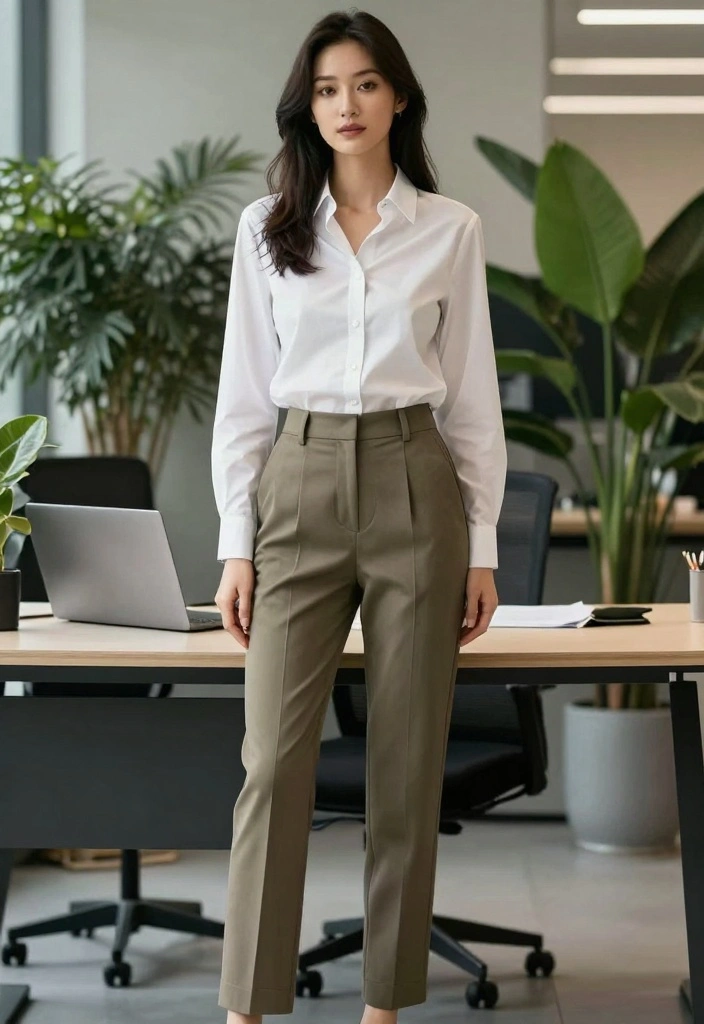 16 Formal Pants Outfit Ideas For Women - 1. Tailored Trousers with a Sustainable Twist 1
