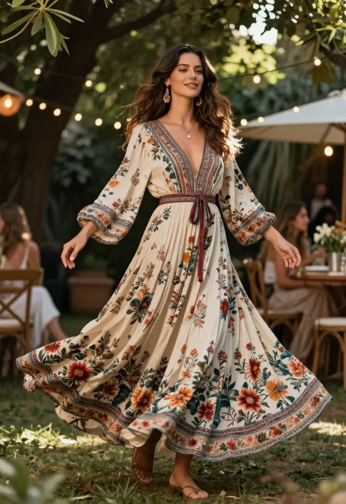 16 Freshers Party Western Outfit Ideas For Women - 1. Bohemian Maxi Dress 1
