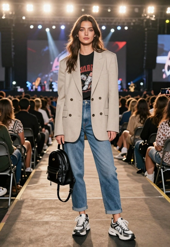 16 Kendrick Lamar Concert Outfit Ideas For Women - 15. Trendy with a Oversized Blazer 1