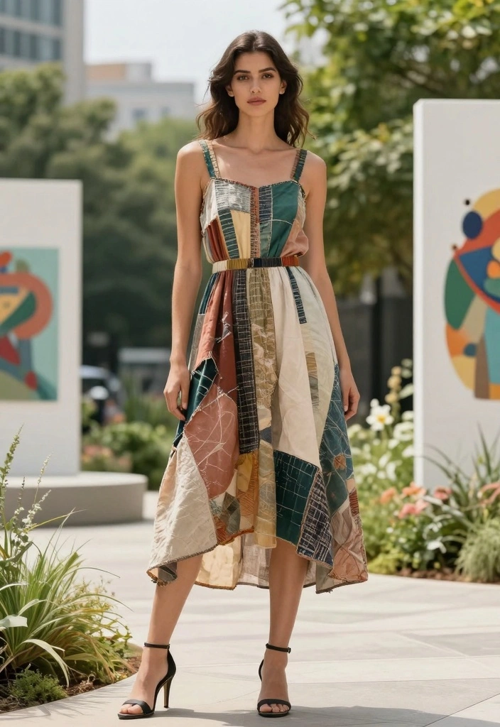 16 Midi Dress Outfit Ideas For Any Occasion - 16. Eco-Friendly Fashionista with Recycled Fabrics 1
