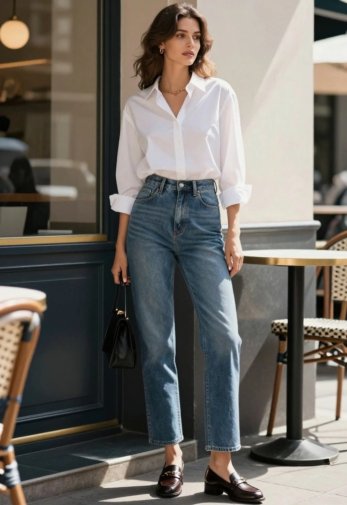 16 Nineties Jeans Outfit Ideas For Women - 11. Classic White Shirt 1