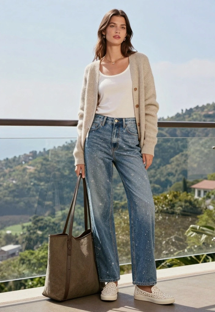 16 Rhinestone Jeans Outfit Ideas For Women - 5. Weekend Getaway 1