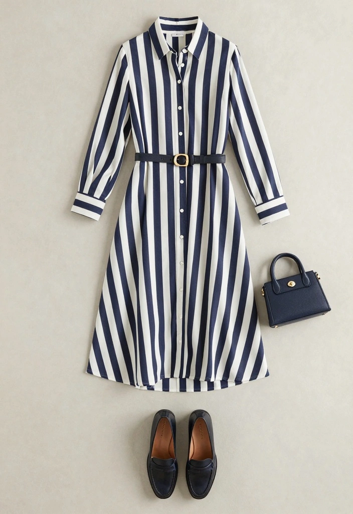 16 Short Dress Outfit Ideas For Easy Styling - 16. Button-Up Dress with Casual Loafers 1