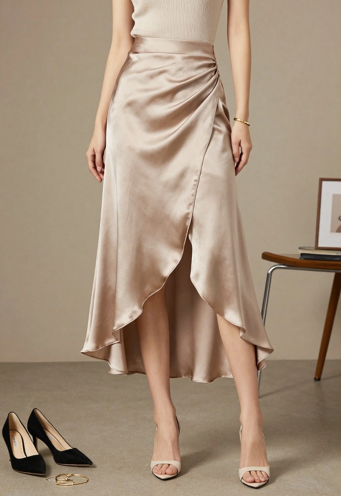 16 Silk Skirt Outfit Ideas For A Luxe Look - 16. Go for a High-Low Style 1