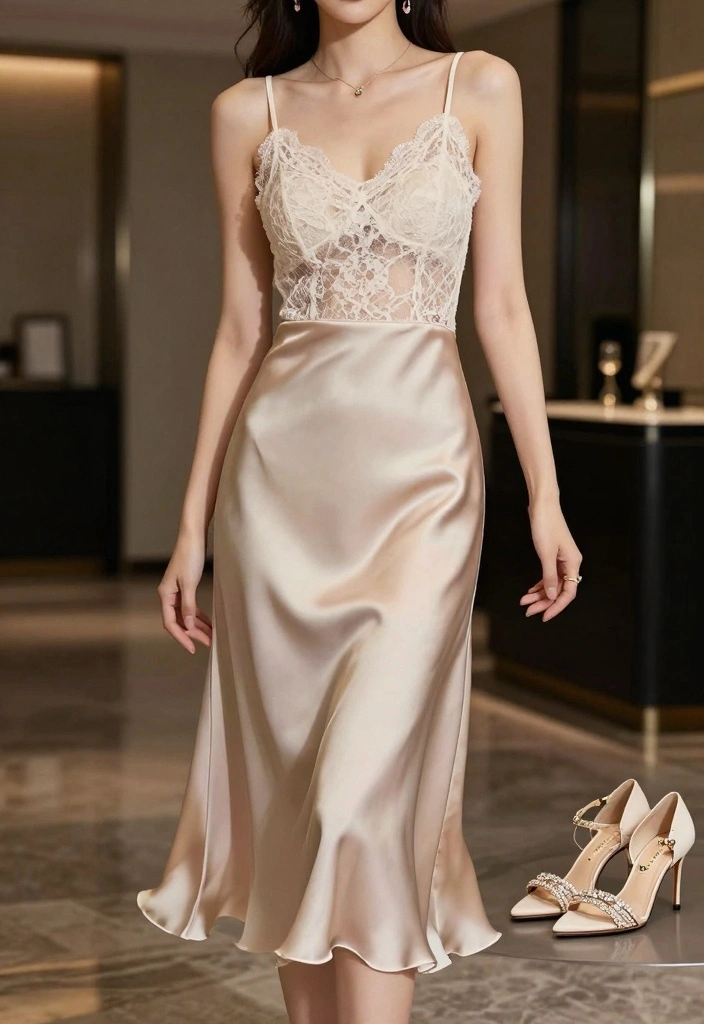 16 Silk Skirt Outfit Ideas For A Luxe Look - 8. Dress it Up with a Chic Camisole 1