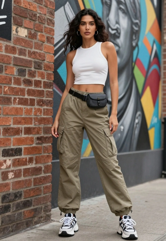 16 Two Thousands Party Outfit Ideas For Women - 6. The Classic Cargo Pants 1