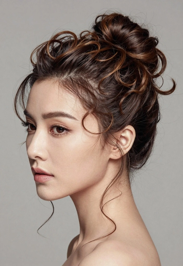 17 90s Layered Hair Ideas for Iconic Supermodel Vibes - 14. The 90s Updo with a Twist 1