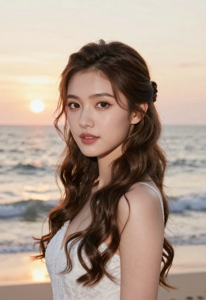 17 Beach Wedding Hair Ideas: Soft Romantic Waves - 9. Elegant Updo with Loose Waves 1