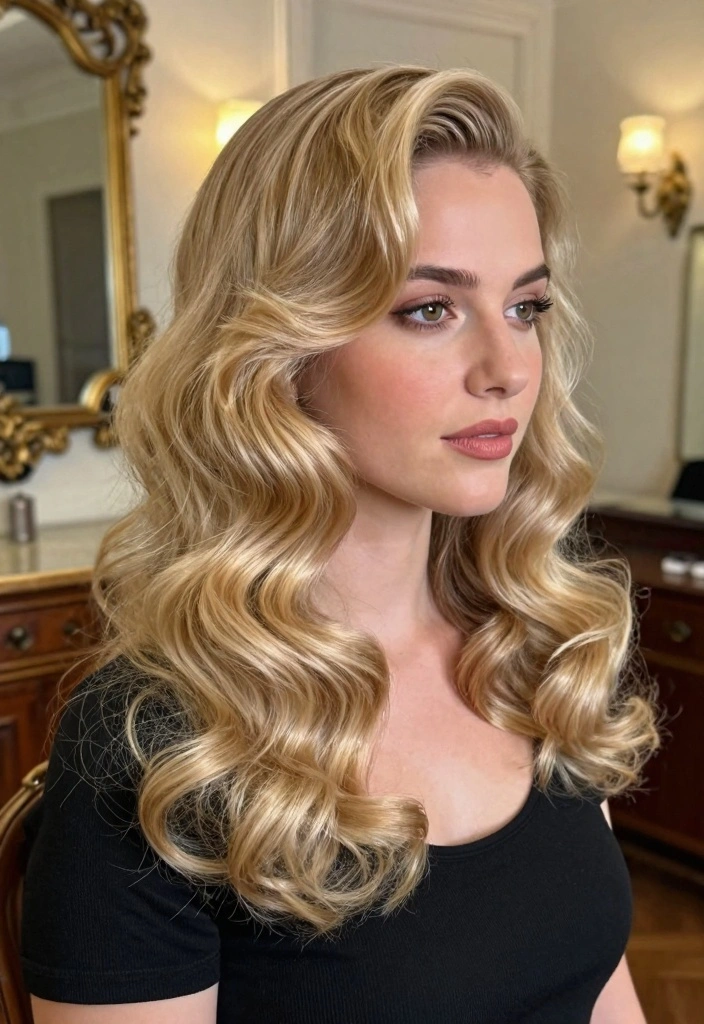 17 Blonde Balayage on Brown Hair Ideas: Natural Dimension - 13. Vintage Blonde Balayage 1