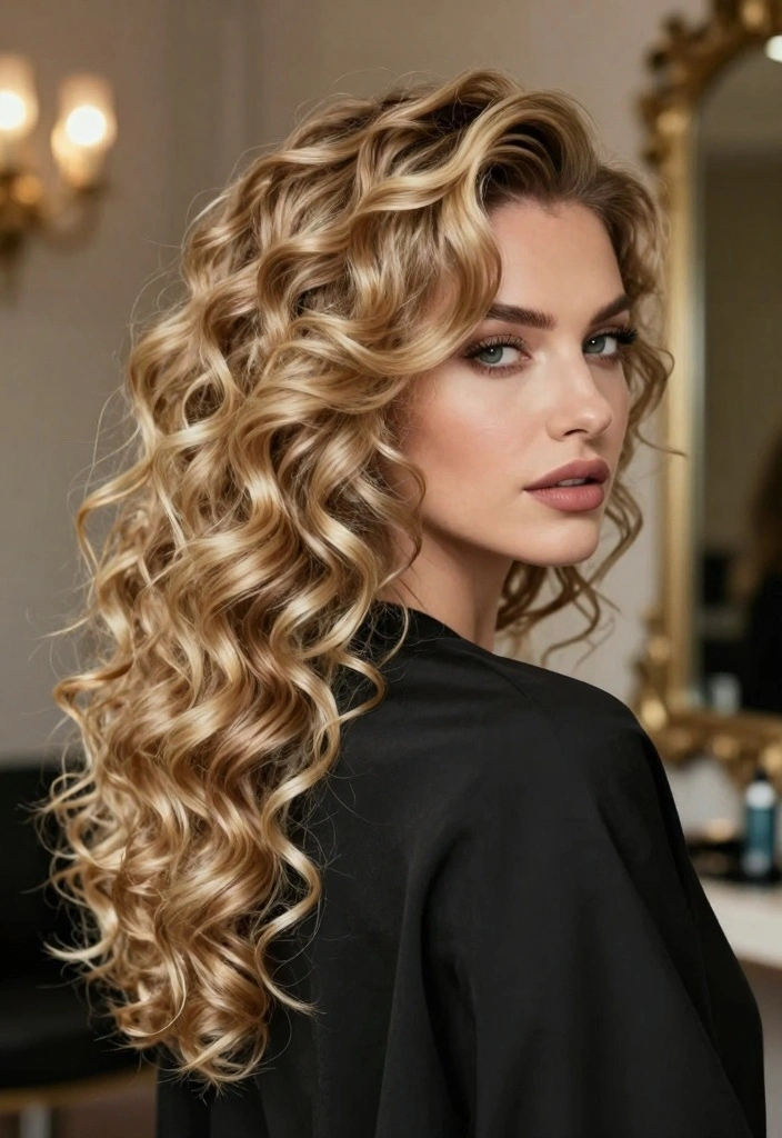 17 Blonde Hair Inspo Ideas You Will Love - 15. Curly Side Part 1