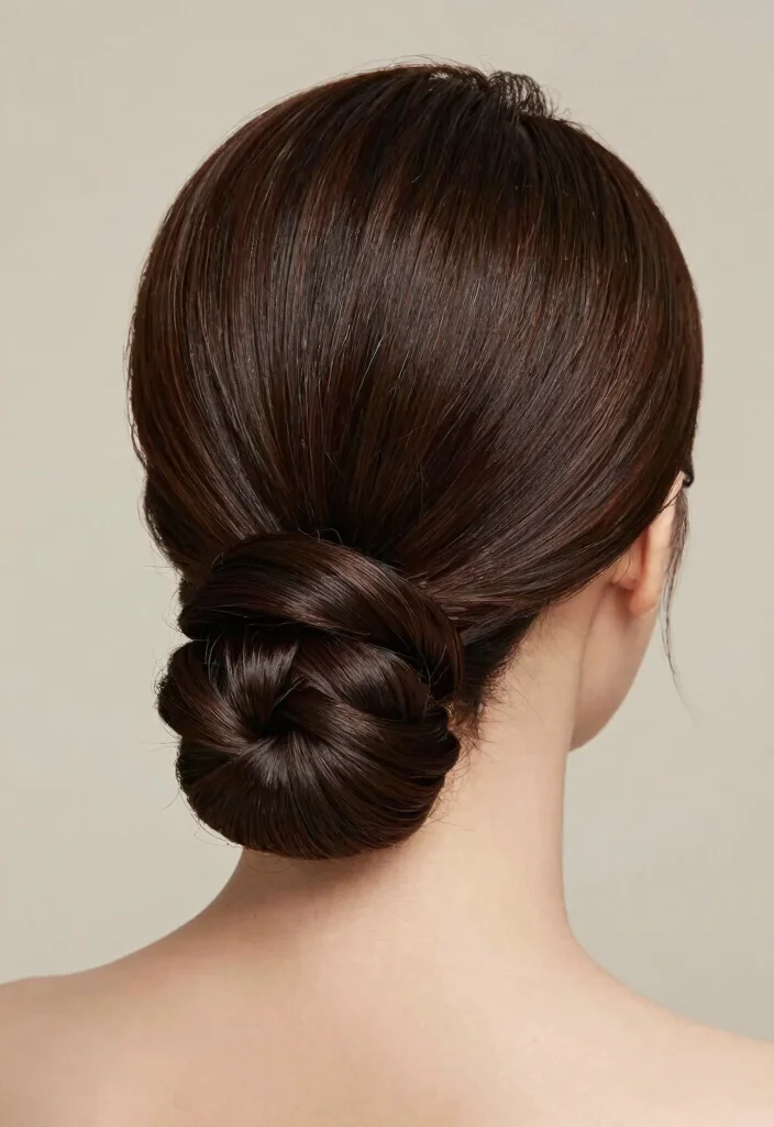 17 Bridesmaids Hairstyles Ideas Elegant and Timeless - 15. Sleek Low Twist 1