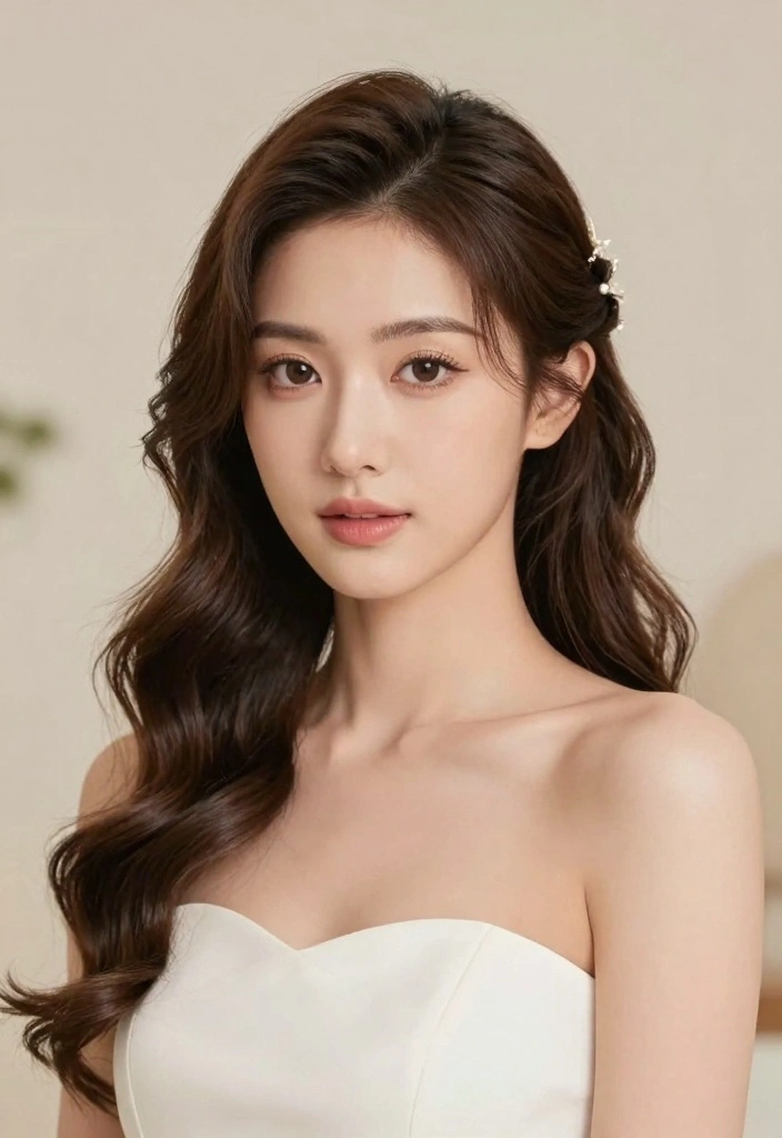 17 Bridesmaids Hairstyles Ideas Elegant and Timeless - 4. Half-Up Half-Down Twist 1