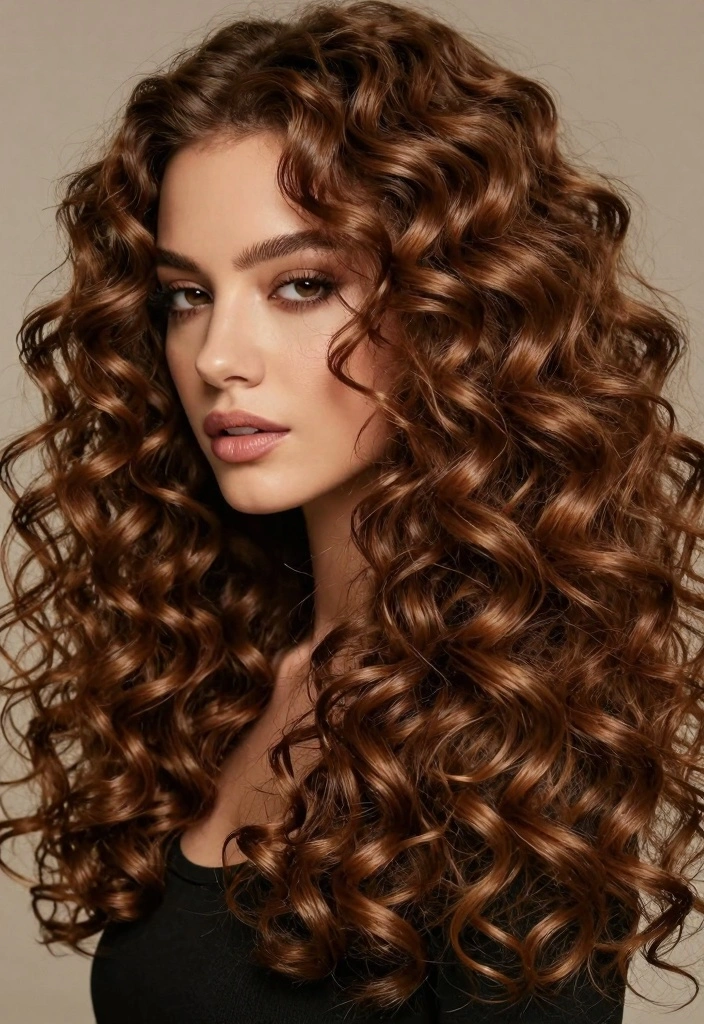 17 Caramel Blonde Hair Ideas for a Warm Luxe Finish - 4. Rich Caramel Curls: The Monochrome Look 1
