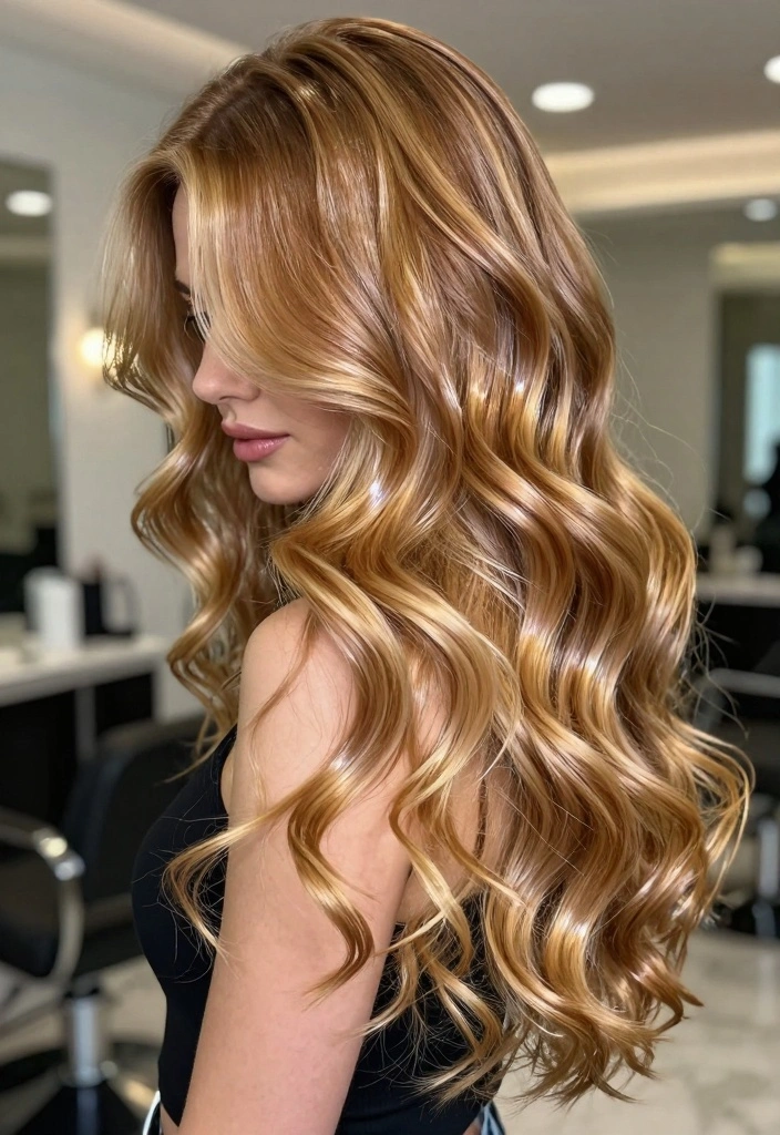 17 Caramel Blonde Hair Ideas for a Warm Luxe Finish - 6. Glossy Caramel Tones: Shine on Fleek 1
