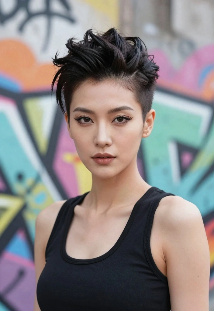 17 Cute Hairstyles for Short Hair Ideas Easy Chic - 14. Flat Twist with Faux Hawk 1