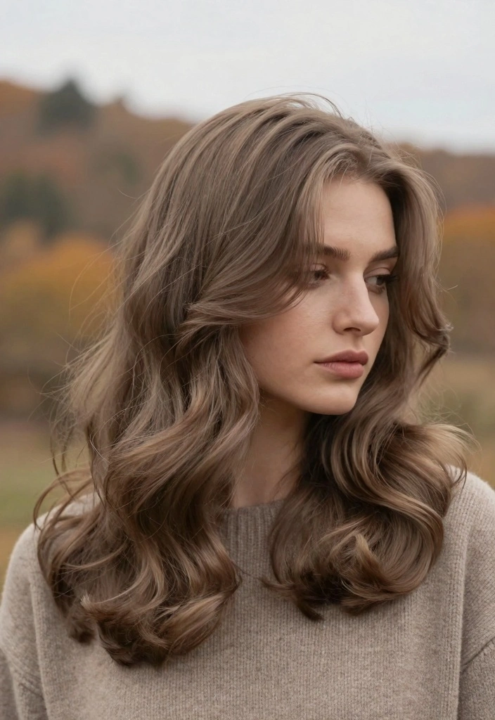 17 Deep Autumn Hair Color Ideas Rich Earthy Depth - 9. Earthy Taupe 1