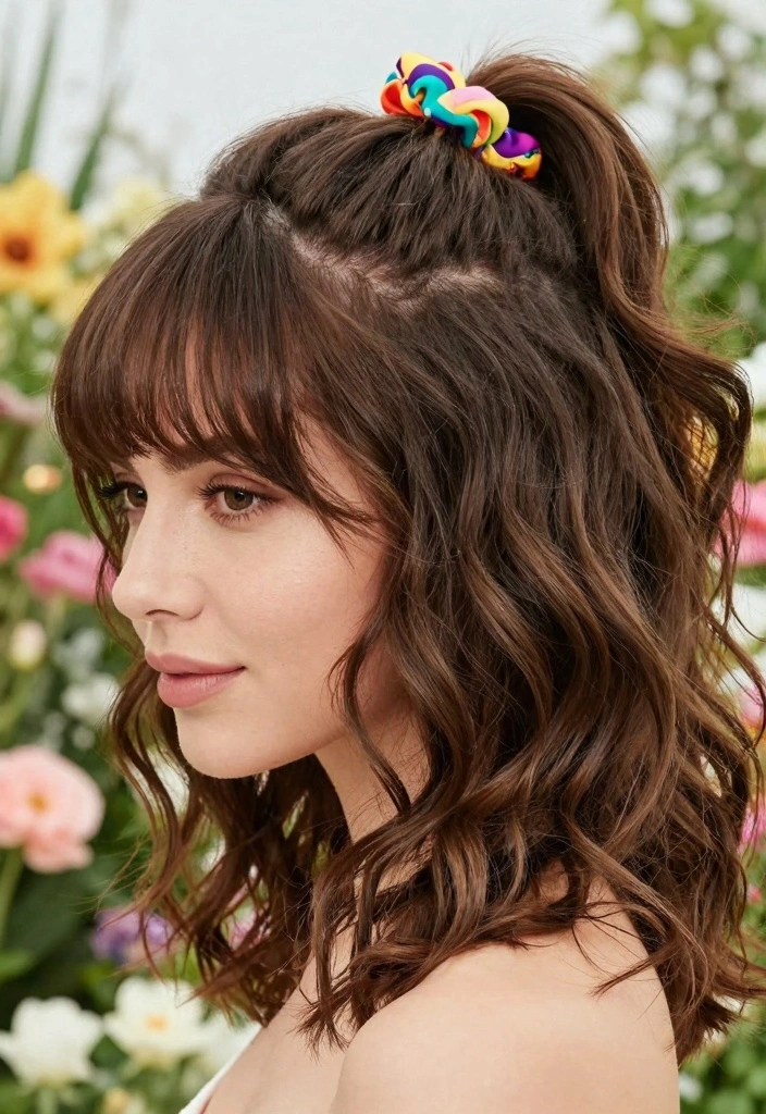 17 Iconic 1970 Hairstyles Ideas for Retro Volume - 5. The Half-Up Half-Down 1