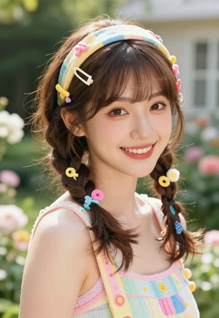 18 70s Layered Hair Ideas: Effortless Feathered Looks - 16. Retro-Inspired Hair Accessories 1