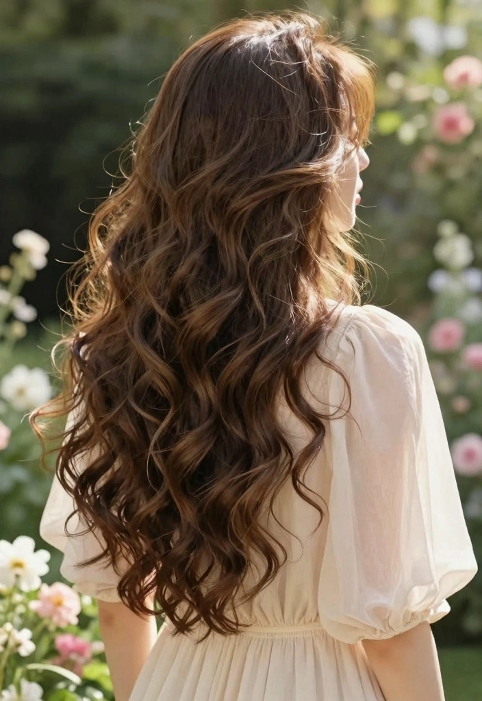 18 70s Layered Hair Ideas: Effortless Feathered Looks - 3. Long Layered Waves 1