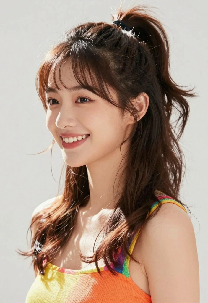 18 70s Layered Hair Ideas: Effortless Feathered Looks - 7. Playful Layered Ponytail 1