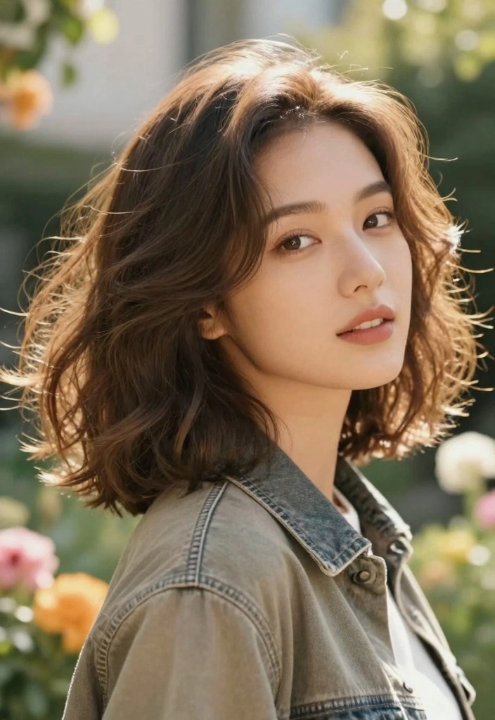 18 70s Layered Hair Ideas: Effortless Feathered Looks - 8. Soft Waves with Short Layers 1