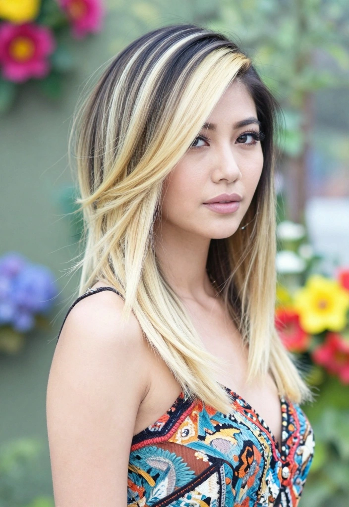 18 70s Layered Hair Ideas: Effortless Feathered Looks - 9. Bold Vintage Color Combos 1