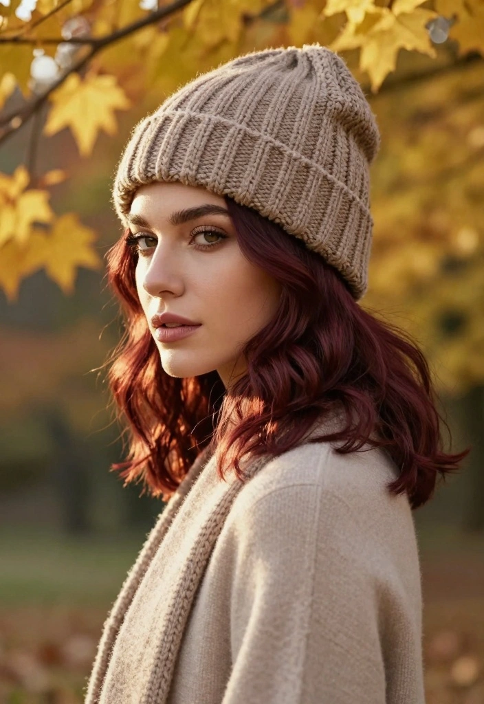 18 Autumn Hair Color Ideas: Warm Earthy Shades - 4. Burgundy Bliss 1