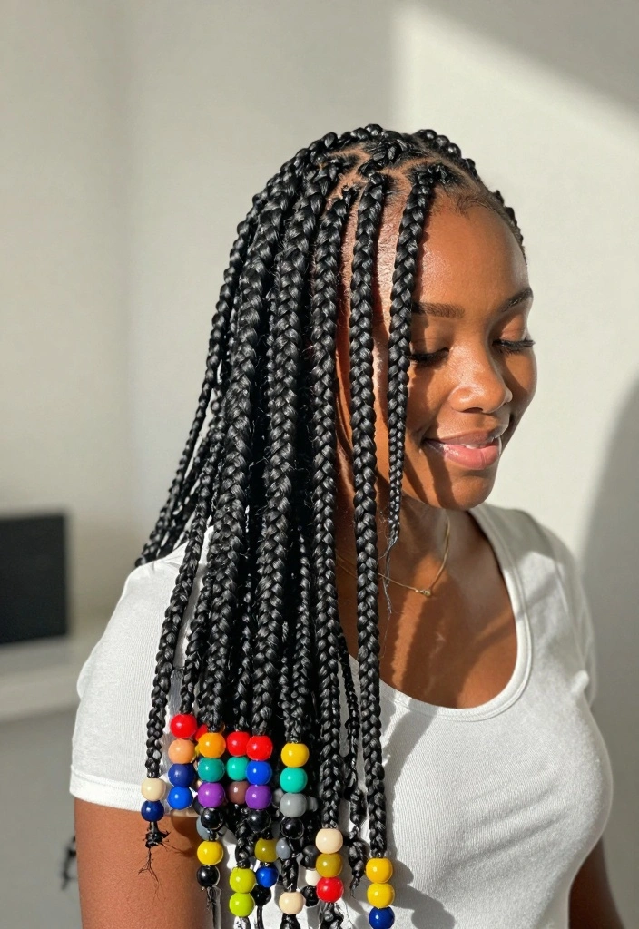 18 Black Girls Hairstyles Ideas Stylish Protective Looks - 1. Classic Box Braids 1
