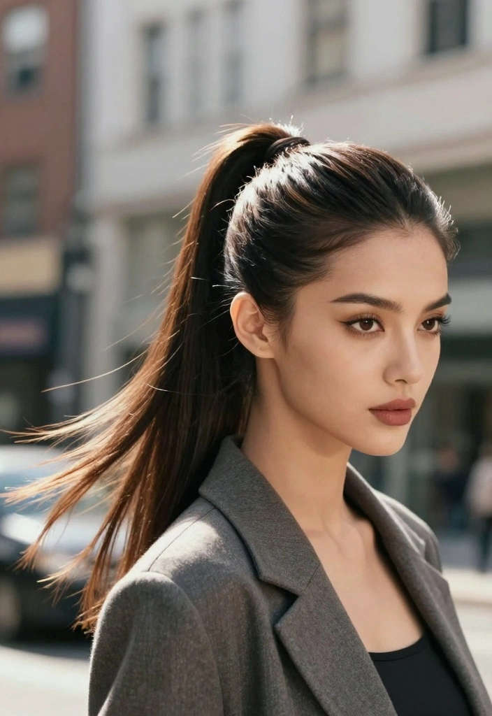 18 Black Girls Hairstyles Ideas Stylish Protective Looks - 16. Sleek High Ponytail 1