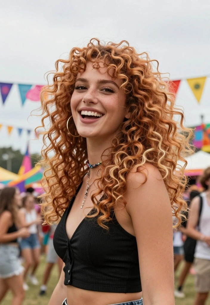 18 Blonde Hair Ideas Fresh Trendy Looks for Curly Textures - 10. Vibrant Copper Blonde Curls 1